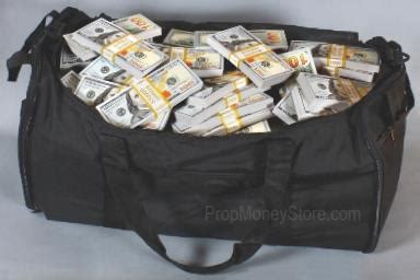 fake money in bags|million dollar prop money bag.